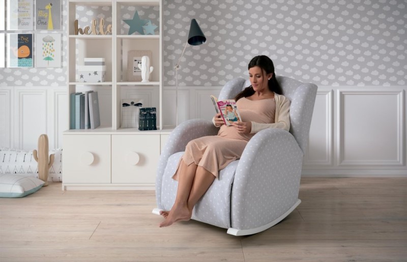 Kojicí houpací křeslo Micuna Flor Galaxy - polohovací systém